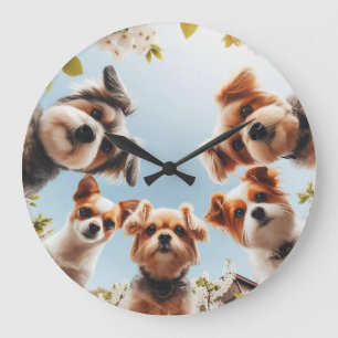 Cute Dogs Funny Dog Wall Clock