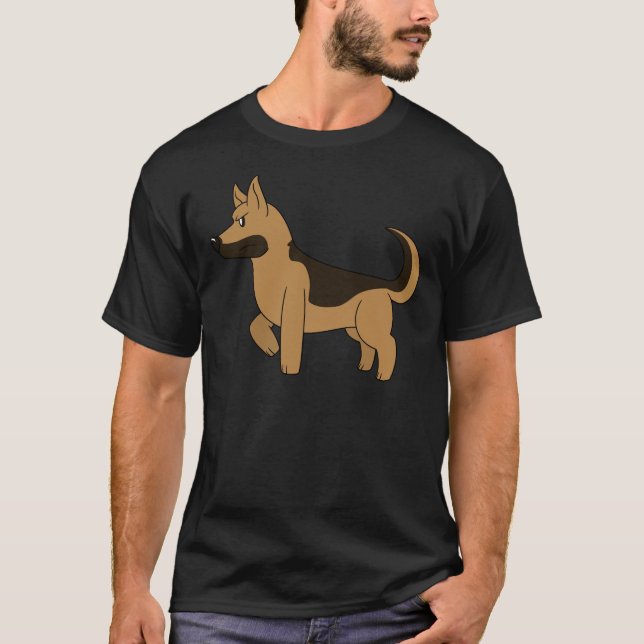 Cute Dogs German Shepherd T-Shirt (Front)