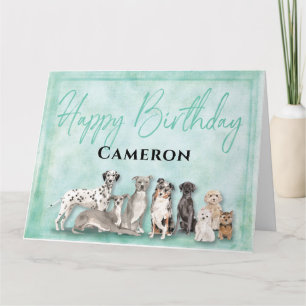 Cute Dogs Happy Birthday Card