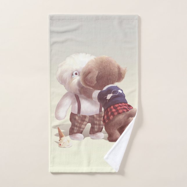 Cute Dogs Hugging Bath Towel Set (Hand Towel)