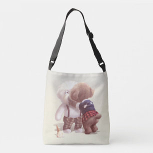 Cute Dogs Hugging Crossbody Bag