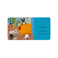 Cute Dogs in Van Gogh's Bedroom v1