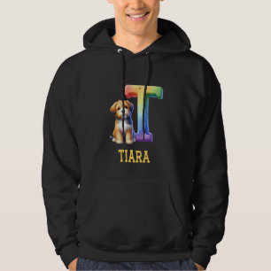 Cute Dogs Letter Tiara Name Rainbow Dog Hoodie