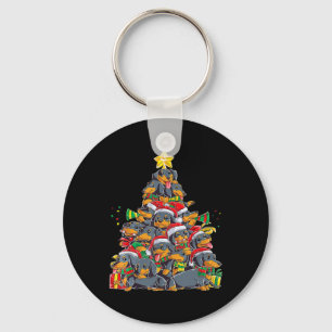 Cute Dogs Lovers Happy Christmas Funny Dog Men Boy Key Ring