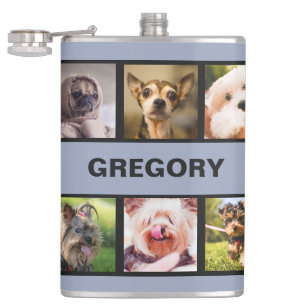 Cute Dogs OR YOUR PHOTOS custom  flask