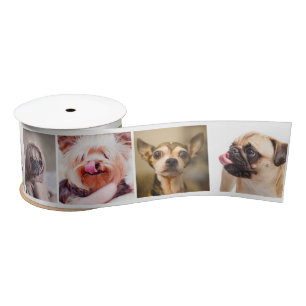 Cute Dogs OR YOUR PHOTOS custom ribbon Satin Ribbon