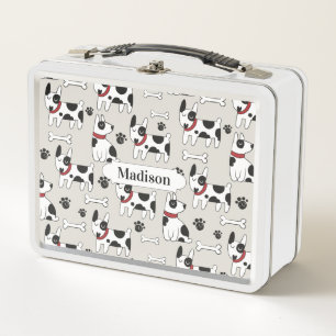Cute Dogs Pattern custom name lunch boxes