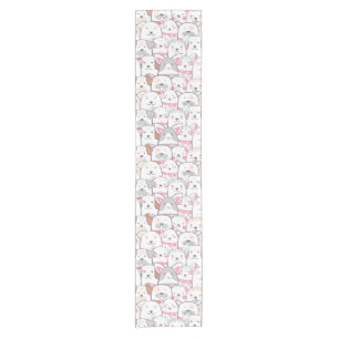 Cute Dogs Pattern Short Table Runner