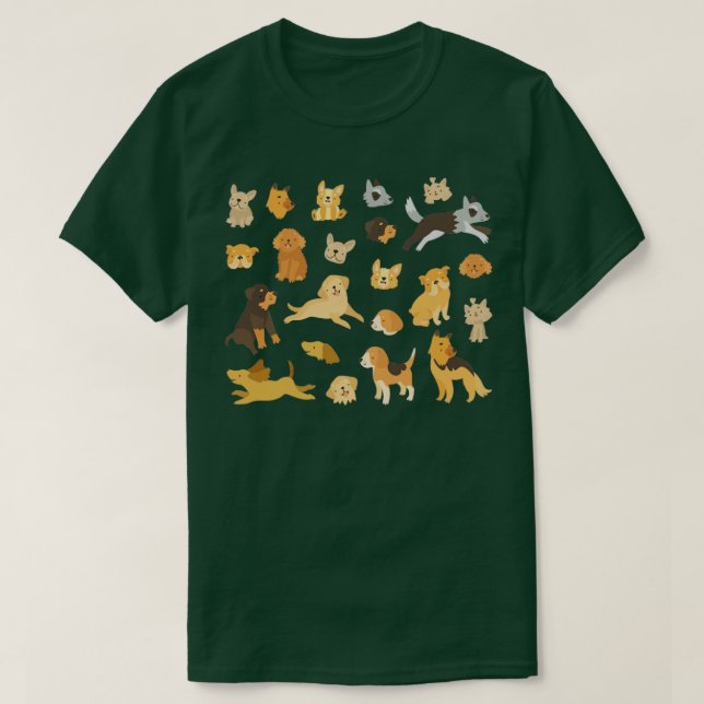 Cute dogs pattern T-Shirt (Design Front)