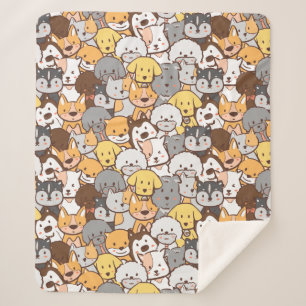 Cute Dogs Sherpa Blanket