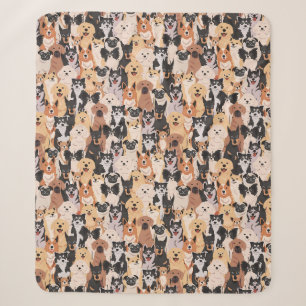 Cute Dogs Sherpa Blanket