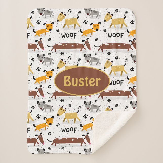 Cute Dogs  Sherpa Dog Blanket (Front)