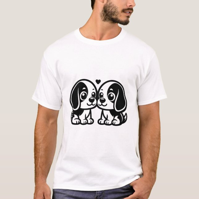 Cute Dogs T-shirt (Front)