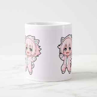 Cute Doll “In the Making” Design – Future Dream Gi Large Coffee Mug