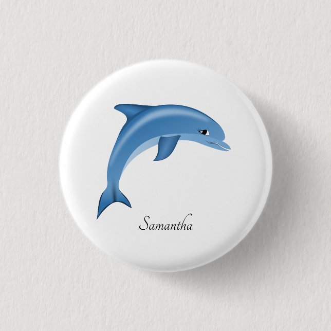 Cute Dolphin 3 Cm Round Badge (Front)
