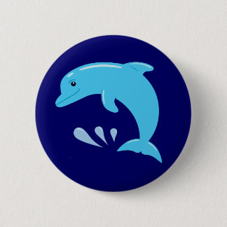 Cute Dolphin 6 Cm Round Badge