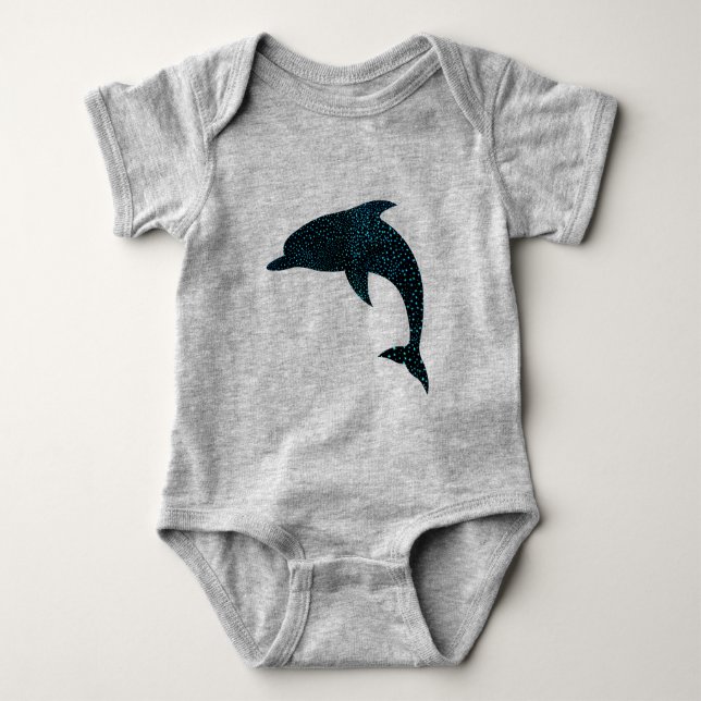 Cute Dolphin Baby Bodysuit (Front)