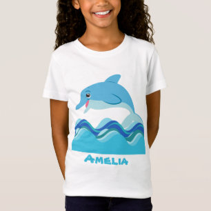 Cute dolphin beach animal add name T-Shirt
