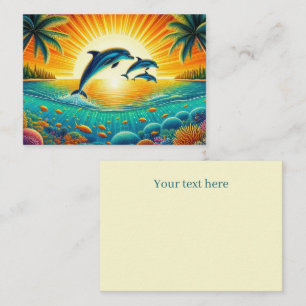 Cute dolphin beach animal lovers card