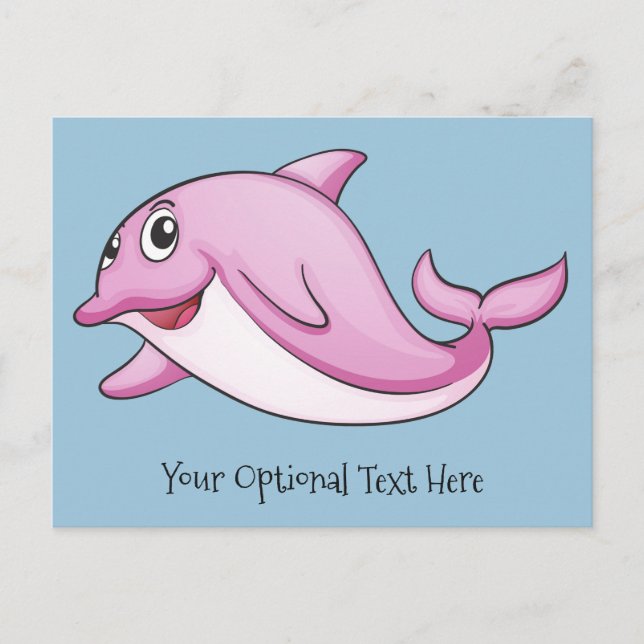 Cute Dolphin custom postcard (Front)