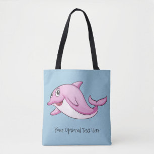 Cute Dolphin custom text bags