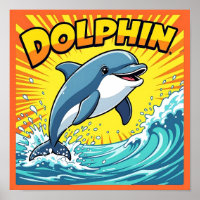 Cute Dolphin jumping out of the Ocean
