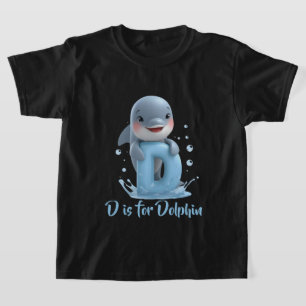 Cute Dolphin Kids T-Shirt   D is for Dolphin Alpha