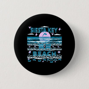Cute Dolphin Lover Family Siesta Key Beach Fl 6 Cm Round Badge