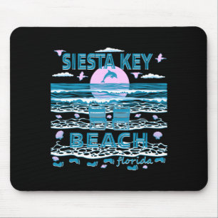 Cute Dolphin Lover Family Siesta Key Beach Fl Mouse Mat