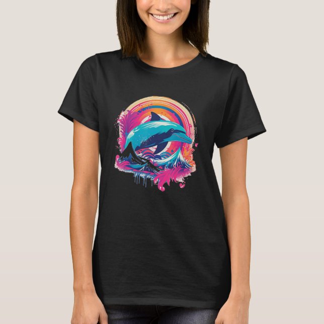 Cute Dolphin Men Women Kids Aquatic Ocean 10 T-Shirt (Front)
