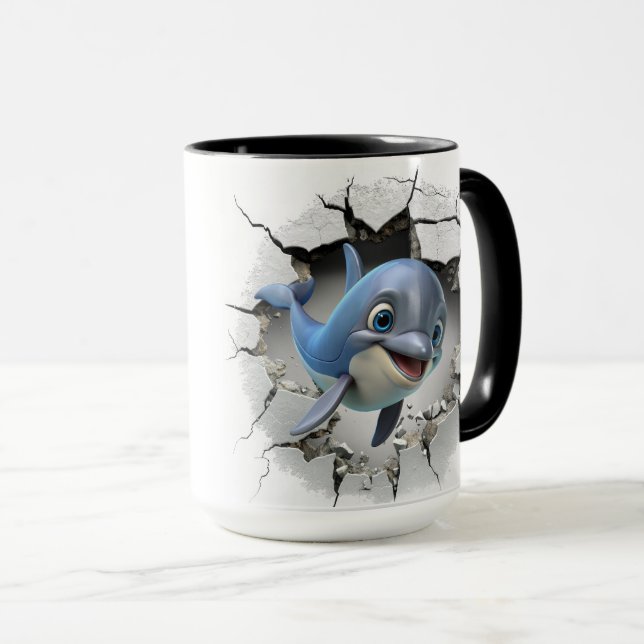 Cute Dolphin Mug (Front Right)