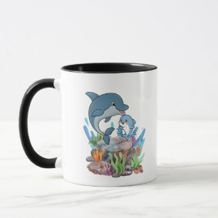 Cute Dolphin Mum and Baby Coffee Mug