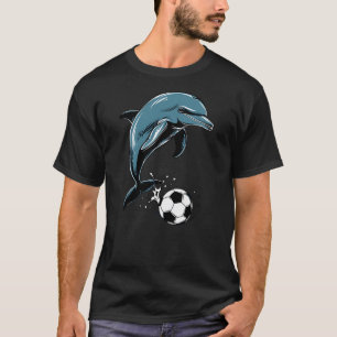 Cute Dolphin Playing Soccer - Cute Orca Playing So T-Shirt