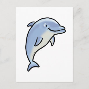 Cute dolphin postcard