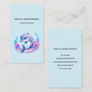 Cute Dolphin Sea Creature Business Card