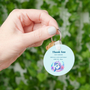 Cute Dolphin Sea Creature Event Thank You Key Ring