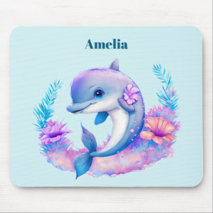 Cute Dolphin Sea Creature Mouse Mat