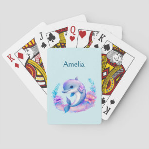 Cute Dolphin Sea Creature Playing Cards