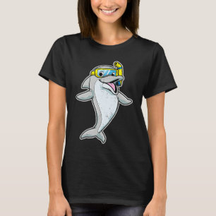 Cute Dolphin Snorkel Funny Sea Animal Whale Men Wo T-Shirt