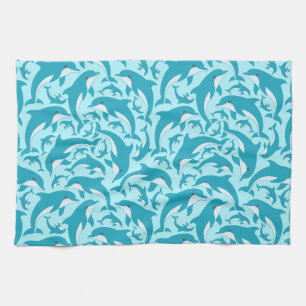 Cute Dolphins Tea Towel