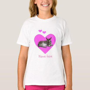 Cute Donkey and Pink Hearts T-Shirt