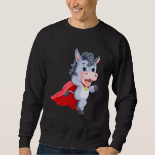 Cute Donkey Baby Mule Animal Farming Donkey Farmer Sweatshirt