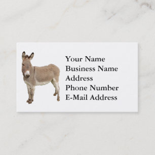 Cute Donkey Burro Photograph Business Card