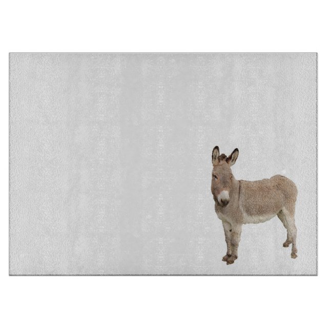 Cute Donkey Burro Photograph Cutting Board (Front)