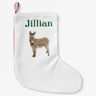 Cute Donkey Burro Photograph Small Christmas Stocking