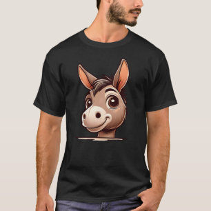 Cute Donkey Face Funny Funny Animal Lover T-Shirt