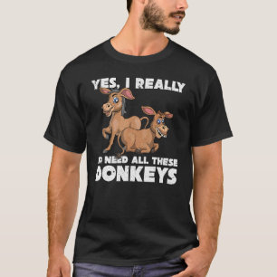 Cute Donkey Farm Animal Farmer Farming Donkey T-Shirt