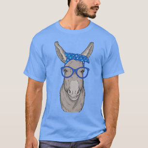 Cute Donkey Farmer Girl Farm Animal T-Shirt