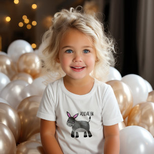 Cute Donkey Infant Toddler Name  Baby T-Shirt