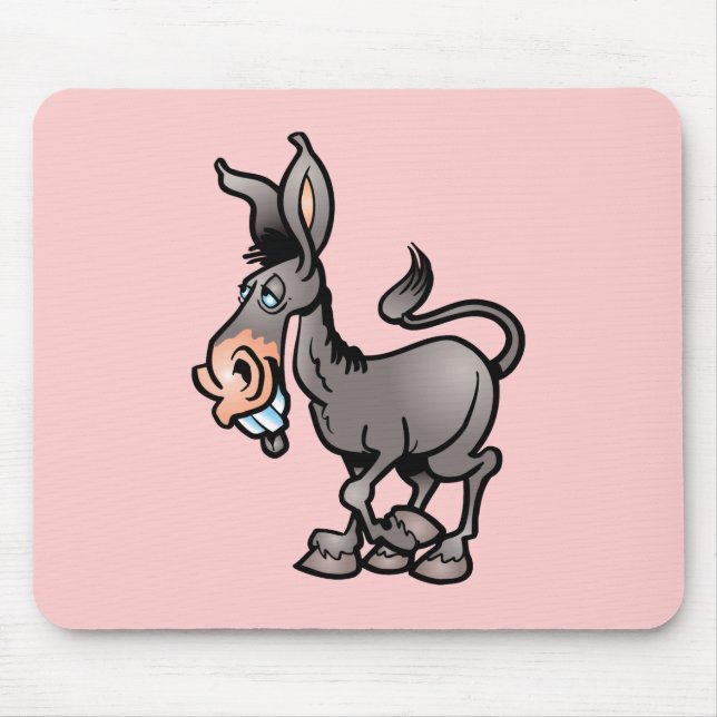 Cute Donkey Mouse Mat (Front)